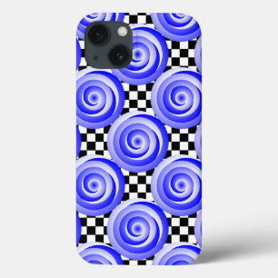 Funda Para iPhone 13 Ilusión en espiral azul por Kenneth Yoncich