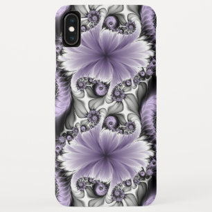 Funda Para iPhone XS Max Ilusión Lilac Resumen Arte Fractal Floral Fantasía