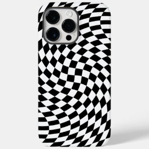 Funda Para iPhone 14 Pro Max De Case-Mate Ilusión óptica en blanco y negro con control ondul