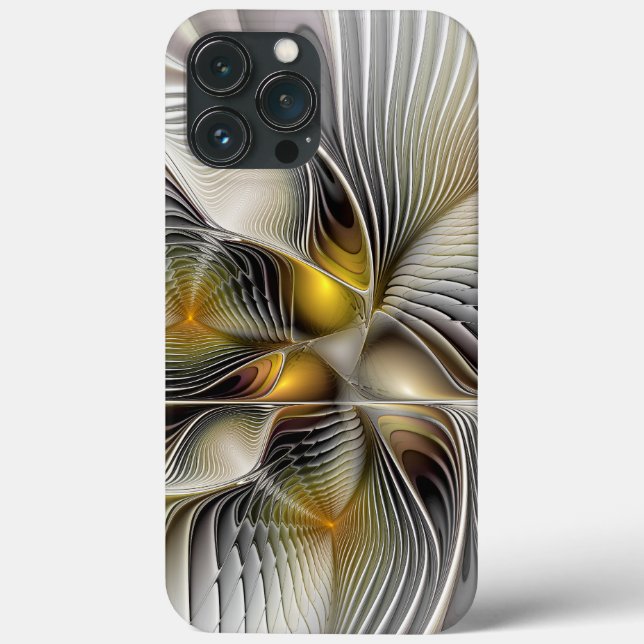 Funda De Case-Mate Para iPhone Ilusión óptica Resumen 3D Fractal con profundidad (Reverso )