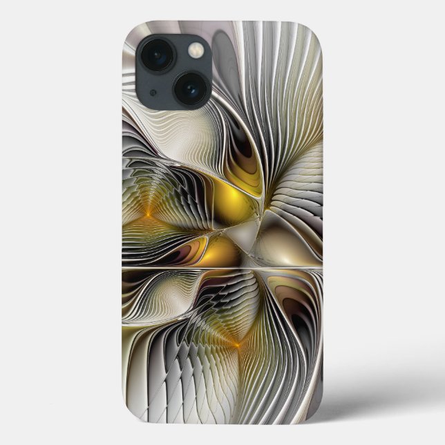 Funda De Case-Mate Para iPhone Ilusión óptica Resumen 3D Fractal con profundidad (Reverso)