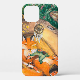 Funda Para iPhone 12 ilustracion acuarela de un zorro de papá burrow en