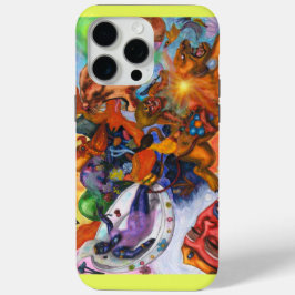 Funda Para iPhone 15 Pro Max Ilustracion acuarela Eros monta Diosa de la Liones