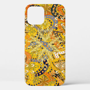 Funda Para iPhone 12 Ilustracion amarillo, naranja y marrón. I