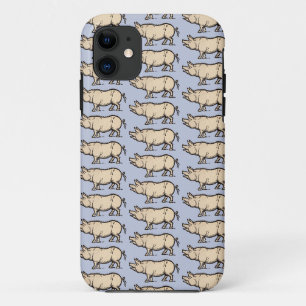 Funda Para iPhone 11 Ilustración antigua de cerdo Cerdito lindo vintage