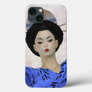 title_seo2 Ilustracion Blue Kimono Geisha