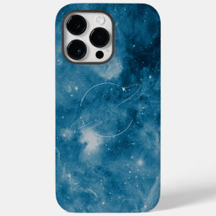 Funda Para iPhone 14 Pro Max De Case-Mate Ilustracion Blue White Simple Space Photo Planet