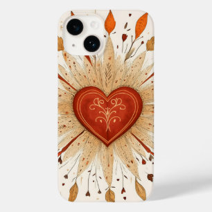 Funda Para iPhone 14 De Case-Mate Ilustración Bohemio Otoñal del Corazón