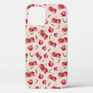 Funda Para iPhone 12 Ilustración botánica de granada dibujada a mano