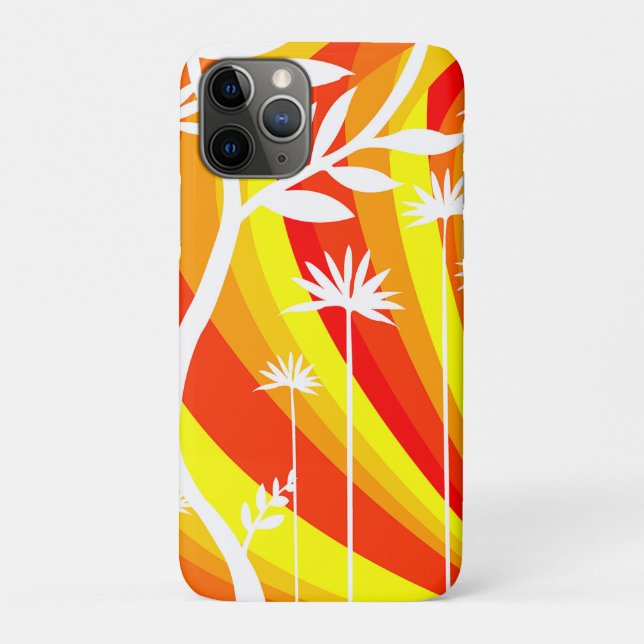 Funda De Case-Mate Para iPhone Ilustración Botánica de Naranja y Blanco (Reverso)