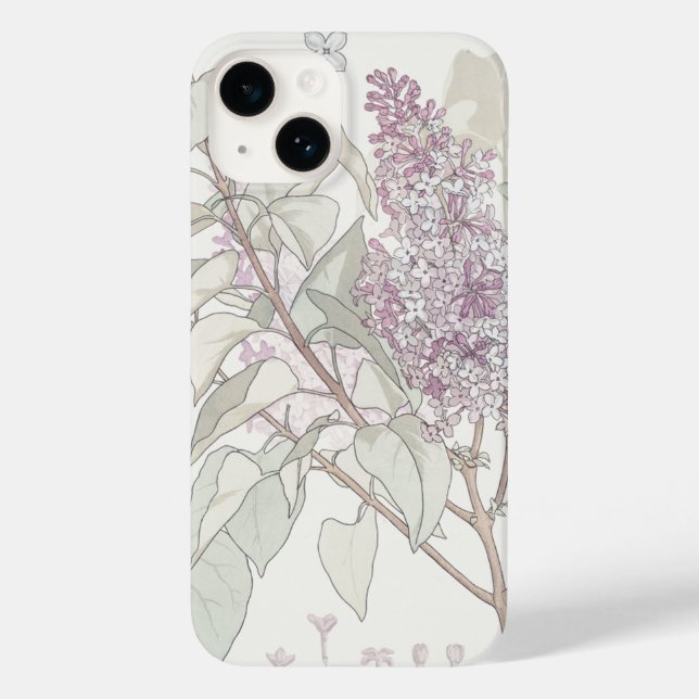 Funda De Case-Mate Para iPhone Ilustracion botánico de Lilac — (Reverso )