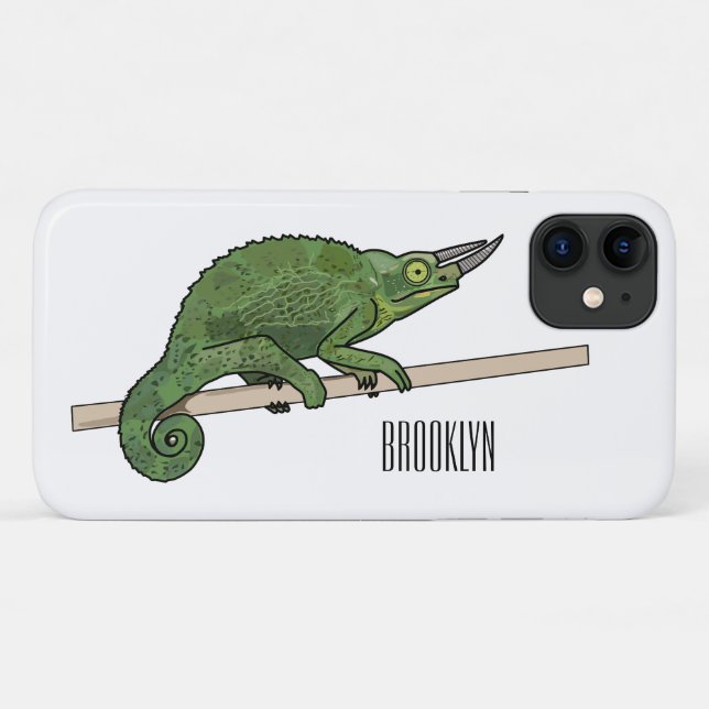 Funda De Case-Mate Para iPhone Ilustracion chameleon personalizado de Jackson (Reverso (horizontal))
