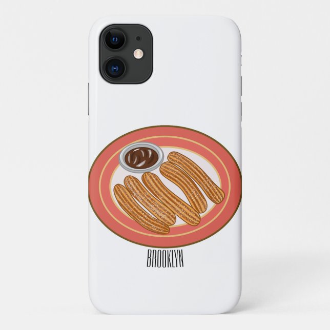 Funda De Case-Mate Para iPhone Ilustracion Churro personalizado (Reverso)