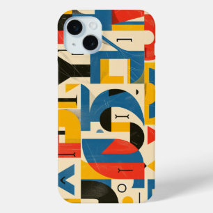 Funda Para iPhone 15 Mini Ilustracion con elementos de letras alfabéticas