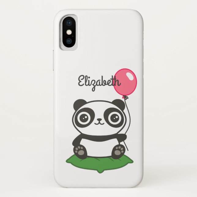 Funda De Case-Mate Para iPhone Ilustracion Cute Panda (Reverso)