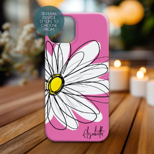 title_seo2 Ilustracion Daisy Floral de moda - amarillo rosa