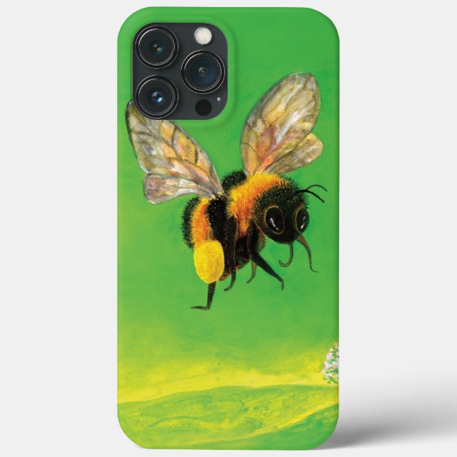 Funda De Case-Mate Para iPhone Ilustración de abejorro volando (Reverso )