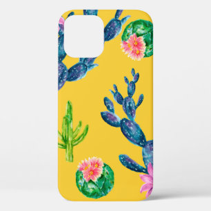 Funda Para iPhone 12 Ilustracion de acuarela con cactus y