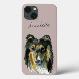 title_seo2 Ilustracion de acuarela de Perro Collie