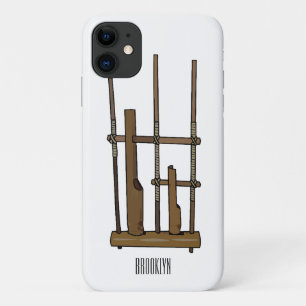 Funda Para iPhone 11 Ilustracion de Angklung personalizado