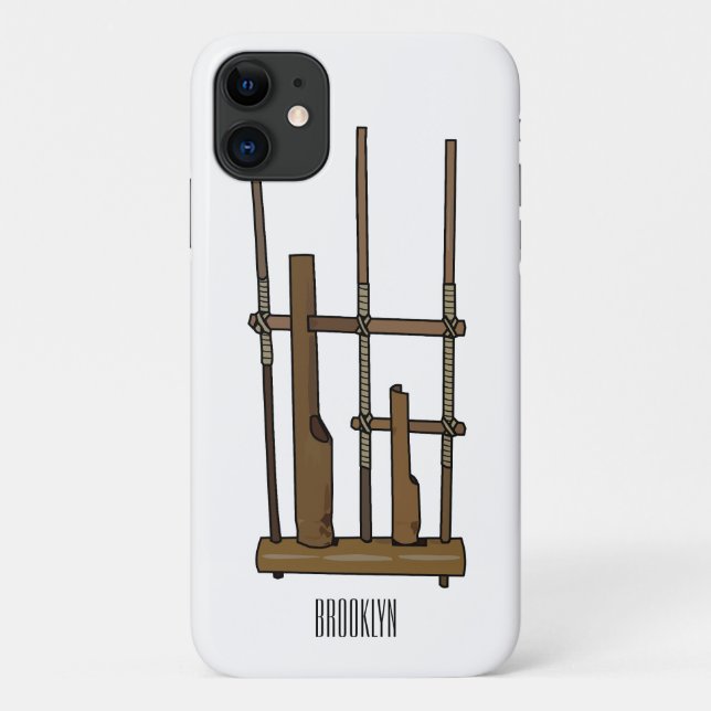 Funda De Case-Mate Para iPhone Ilustracion de Angklung personalizado (Reverso)