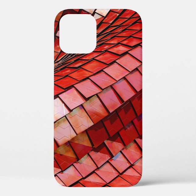 Funda De Case-Mate Para iPhone Ilustracion de azulejos rojos (Reverso )