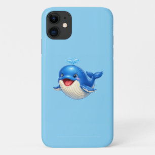 Funda Para iPhone 11 Ilustración de ballena adorable dibujada a mano re