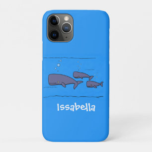 Funda Para iPhone 11 Pro Ilustracion de ballenas personalizados migratorias
