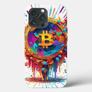 Funda Para iPhone 13 Pro Ilustracion de bitcoin