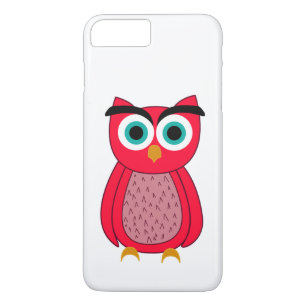 Funda Para iPhone 8 Plus/7 Plus Ilustración de búho rosa lindo