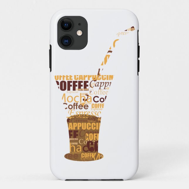 Funda De Case-Mate Para iPhone Ilustracion de café moderno (Reverso)