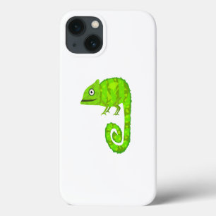 Funda Para iPhone 13 Ilustración de camaleón verde lindo Reptil tropica