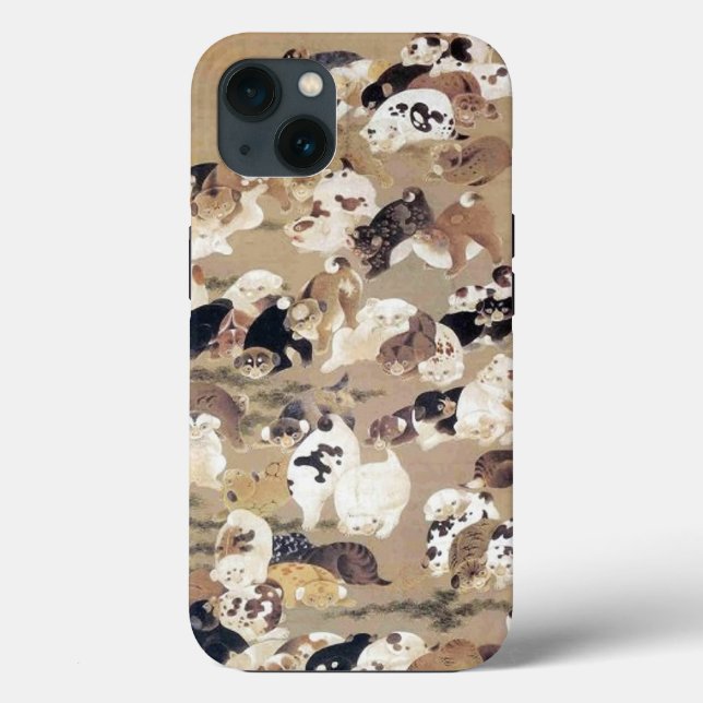 Funda De Case-Mate Para iPhone Ilustracion de cien perros por Ito Jakuchu (Reverso )