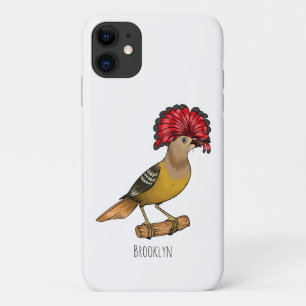 Funda Para iPhone 11 Ilustración de dibujos animados de ave atrapamosca
