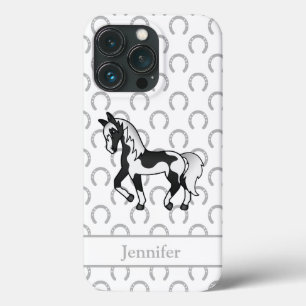 Funda Para iPhone 13 Pro Ilustración de dibujos animados de caballo trotón 