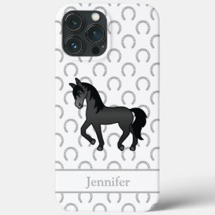 Funda Para iPhone 13 Pro Max Ilustración de dibujos animados de caballo trotón