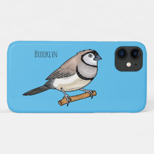 Funda Para iPhone 11 Ilustración de dibujos animados de pinzón de doble