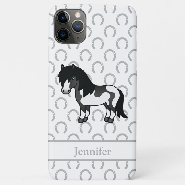 Funda De Case-Mate Para iPhone Ilustración de dibujos animados de poni Shetland P (Reverso)