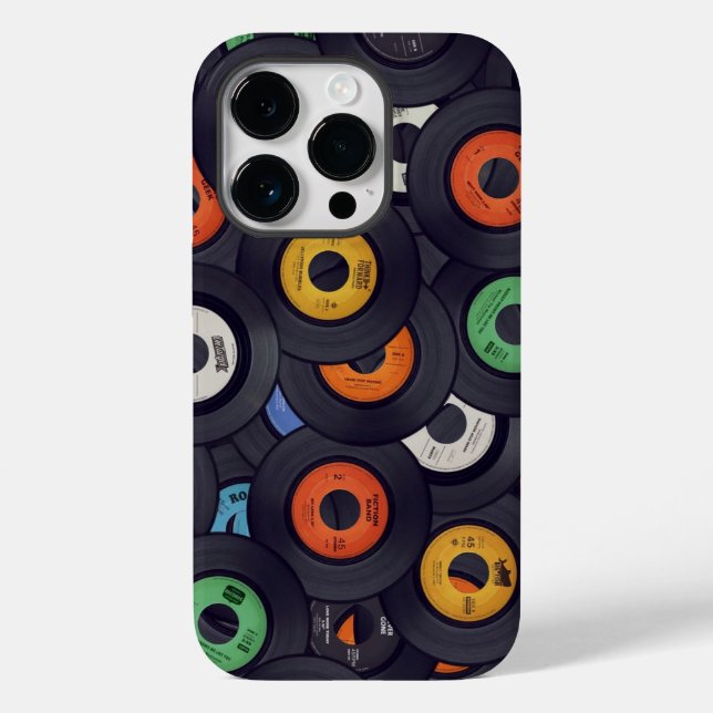 Funda De Case-Mate Para iPhone Ilustracion de disco (Reverso )