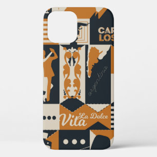 Funda Para iPhone 12 ilustracion de diseño sin fisuras de patrón argent