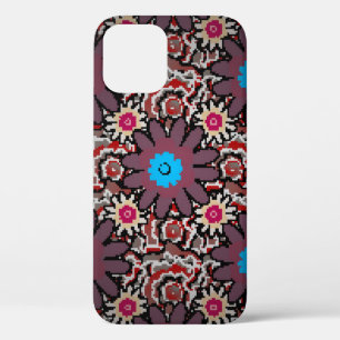 Funda Para iPhone 12 Ilustracion de época. Púrpura étnico folclórico, r