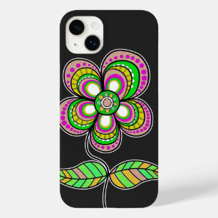 Funda Para iPhone 14 Plus De Case-Mate Ilustracion de flores retro de color suave