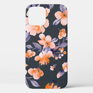 Funda Para iPhone 12 Ilustracion de fondo impecable de las flores pinta