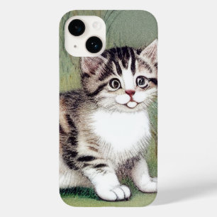 Funda Para iPhone 14 De Case-Mate Ilustracion de gatito vintage a rayas