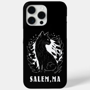 Funda Para iPhone 15 Pro Max Ilustracion de gato negro   Salem