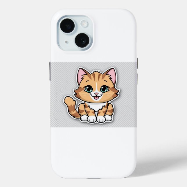 Funda De Case-Mate Para iPhone ilustracion de gato Personalizado uto - Retroceso  (Reverso )