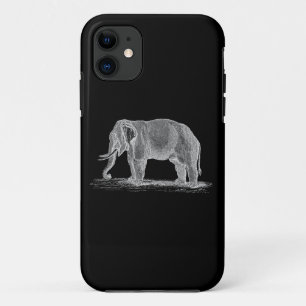 Funda Para iPhone 11 Ilustracion de los 1800s del vintage del elefante