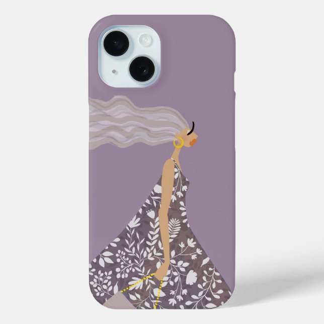 Funda De Case-Mate Para iPhone Ilustracion de moda Garden Swag Fashionista (Reverso )