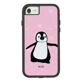 Funda Para iPhone 13 Ilustracion de nieve de invierno pingüino lindo ro