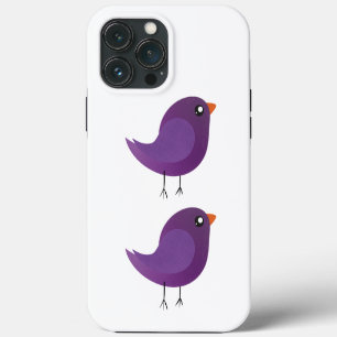 Funda Para iPhone 13 Pro Max Ilustración de pajarito morado lindo
